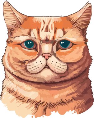 Kızıl kedi. Uluslararası Kedi Günü. Kedilerin hisse senedi vektörüyle el çizimi Uluslararası Kedi Günü arka planı.