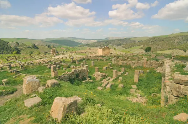 Cezayir Topraklarında Yer Alan Roma Şehri Cuicul Kalıntılarının Manzarası — Stok fotoğraf
