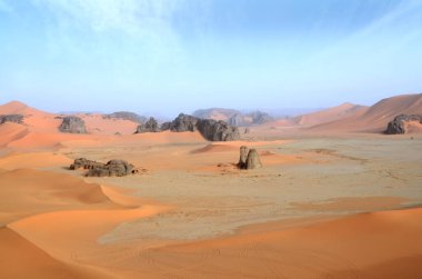 Cezayir Sahra Çölü 'nde kum taşı erozyonu