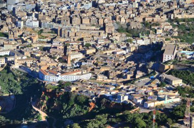 Cezayir 'in Cezayir liman şehri Oran manzarası