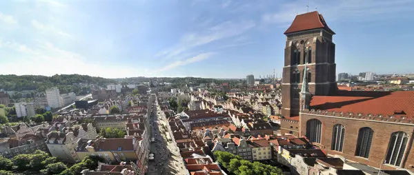 Belediye binasının kulesinden Gdask Panoraması