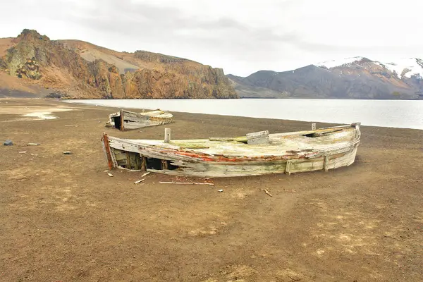 Stock image      Abandoned whaling station on Deception Island, Antarctica                          