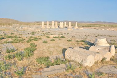 Ruins of Pasargadae - the capital of the Achaemenid Empire under Cyrus the Great clipart