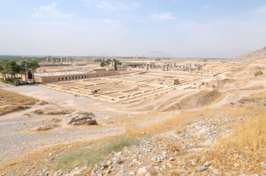 İran 'daki Persepolis harabelerinin manzarası