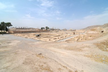İran 'daki Persepolis harabelerinin manzarası