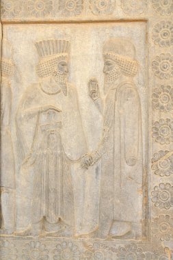 Persepolis, İran 'daki Achaemenid krallarına saygılarını sunan İran İmparatorluğu' ndan gelen heyetleri tasvir eden kabartmalar.