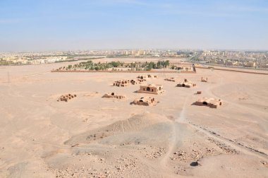 A Tower of Silence built by Zoroastrians for excarnation in Yazd, Iran clipart