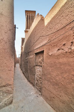 İran 'ın Yazd kentindeki eski sokaklar