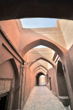 İran 'ın Yazd kentindeki eski sokaklar