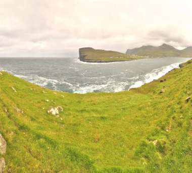          Faroe Adaları 'nın Noroyar Bölgesi' ndeki Boroy adasındaki Mli mezrası..                       