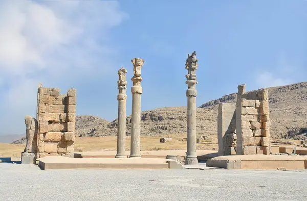 stock image Gateway to all Nations; the entrance into the ancient city of Persepolis, Iran