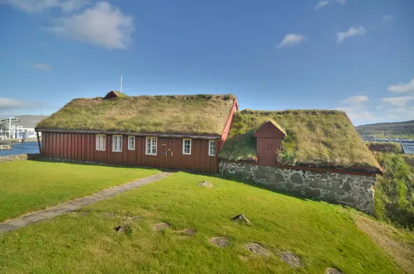 stock image Skansin  -  a historic fortress in Trshavn, the capital of the Faroe Islands. 