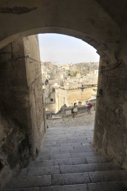          İtalya 'nın Matera şehrinin Panoraması                      