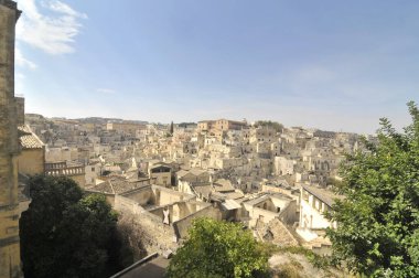          İtalya 'nın Matera şehrinin Panoraması                      