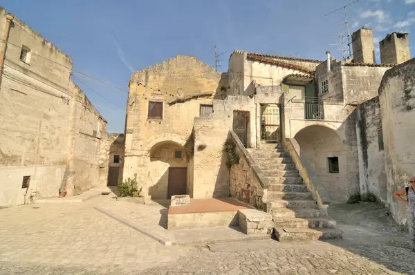 stock image Stairs in the Italian city of Matera, where the James Bond movie no time to die  was shot