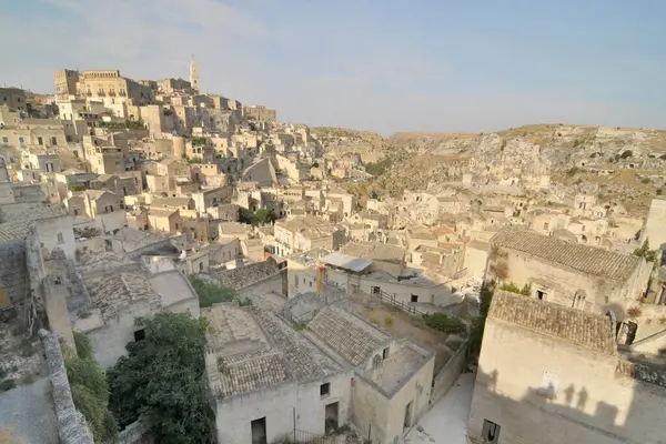   İtalya 'nın Matera şehrinin Panoraması                             