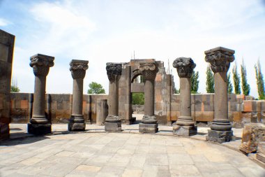 Zvartnots Cathedral  a medieval Armenian cathedral near Vagharshapat (Ejmiatsin), Armenia clipart