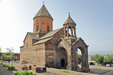 Ermenistan 'ın Ermenistan Ovası' ndaki Ermeni Manastırı Khor Virap