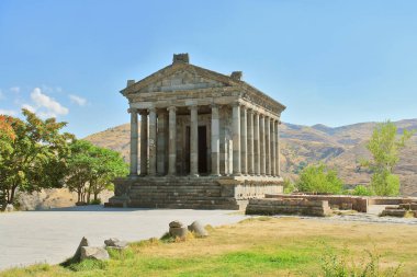 The Garni Temple the only standing Greco-Roman colonnaded building in Armenia. clipart