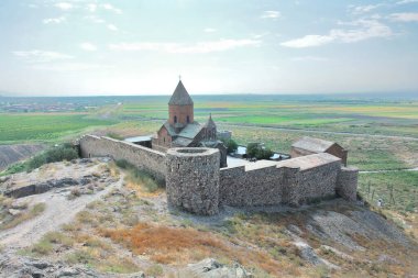 Ermenistan 'ın Ermenistan Ovası' ndaki Ermeni Manastırı Khor Virap
