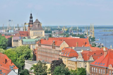 Szczecin şehrinin Panoraması