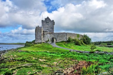 Dunguaire Şatosu - Galway County, İrlanda 'da Galway Körfezi' nin güneydoğu kıyısında 16. yüzyıldan kalma bir kule evi.