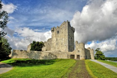 Ross Castle, Killarney 'deki Lough Leane' in köşesindeki 15. yüzyıldan kalma bir kule. 