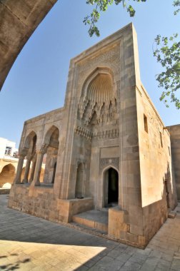 Azerbaycan 'ın başkenti Panorama Shirvanshahs Sarayı' ndan görüldü.                               