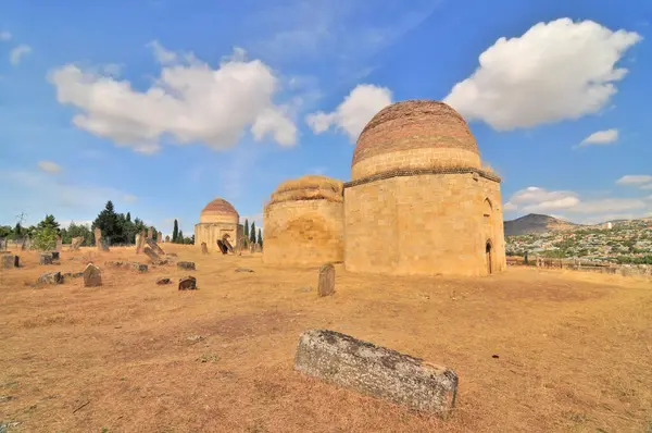 stock image Yeddi Gumbaz mausoleum  a cemetery  south to Shamakhi , Azerbaijan