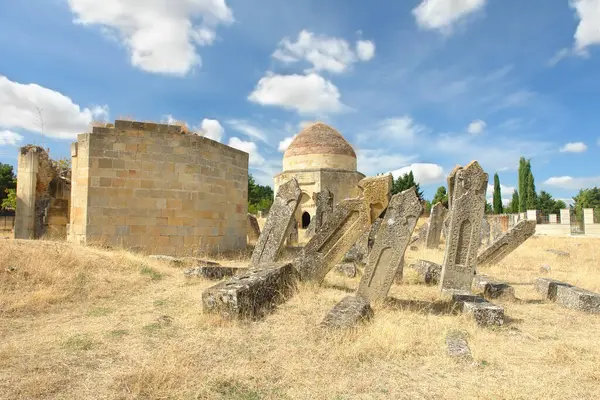 stock image Yeddi Gumbaz mausoleum  a cemetery  south to Shamakhi , Azerbaijan