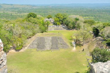   Xunantunich -  Ancient Maya archaeological site in western Belize with pyramid El Castillo                              clipart