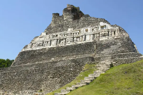 Stock image   Xunantunich -  Ancient Maya archaeological site in western Belize with pyramid El Castillo                             