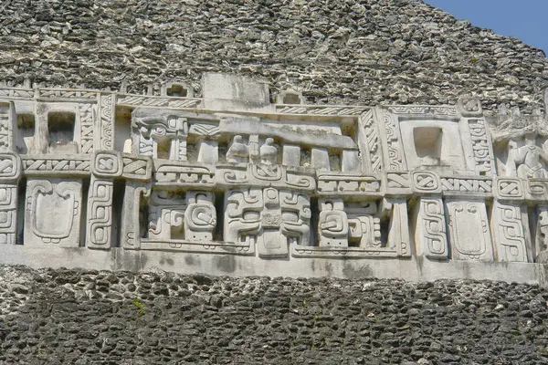 stock image   Xunantunich -  Ancient Maya archaeological site in western Belize with pyramid El Castillo                             