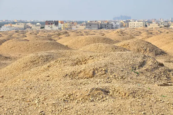 stock image The Dilmun Burial Mounds a UNESCO World Heritage Site comprising necropolis areas on the main island of Bahrain 