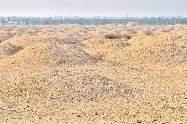 stock image The Dilmun Burial Mounds a UNESCO World Heritage Site comprising necropolis areas on the main island of Bahrain 