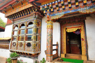    Chimi Lhakhang, also known as Chime Lhakhang  temple, a Buddhist monastery in Punakha District, Bhutan.                             clipart