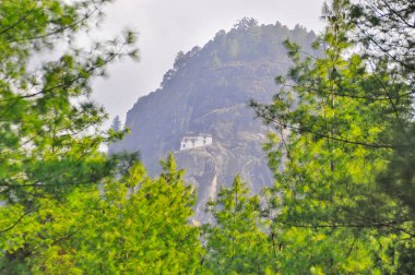 Taktshang Manastırı, Bhutan 'da bir kaya kayalığında kaplan yuvası olarak adlandırıldı.