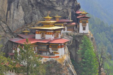 Taktshang Manastırı, Bhutan 'da bir kaya kayalığında kaplan yuvası olarak adlandırıldı.