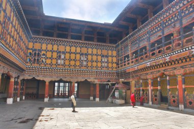       Punakha Dzong yönetim merkezi Punakha, Butan 'da.                         