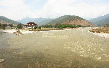Punakha Dzong yönetim merkezi Punakha, Butan 'da.