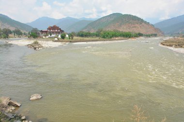 Punakha Dzong yönetim merkezi Punakha, Butan 'da.