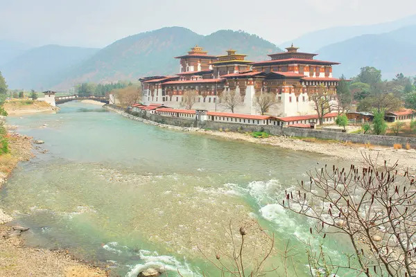 stock image       The Punakha Dzong administrative centre of Punakha District in Punakha, Bhutan                         