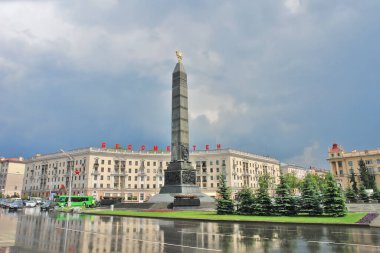 Sovyet sonrası kısmında Belarus Minsk 'in başkenti görülüyor.