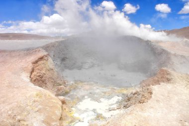  Gayzer alan Sol De yarın, Altiplano, Bolivya, Güney Amerika.