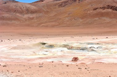  Gayzer alan Sol De yarın, Altiplano, Bolivya, Güney Amerika.