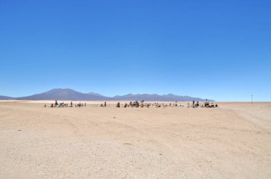 Bolivya 'nın güneyindeki Julaca' daki Atacama Çölü 'nde bir mezarlık.