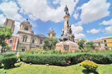 Historic Center of La Paz with Plaza Murillo, Bolivia clipart