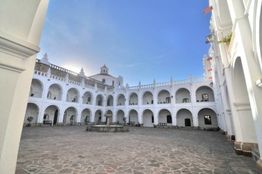 San Felipe de Neri Manastırı. Eski kent Sucre, Bolivya manzaralı.,