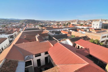 San Felipe de Neri Manastırı. Eski kent Sucre, Bolivya manzaralı.,