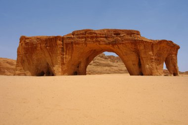 Five arch rock on Sahara desert, Ennedi region, Tchad clipart